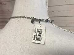 Cookie Lee Faceted glass Crystal long Silver Strand Necklace NEW 89686 $26