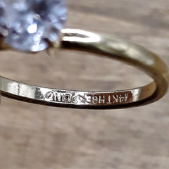 Vintage 1960s Vargas 14k HGE CZ Solitaire Ring Sz 9.75