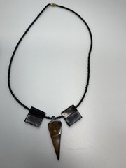 Vintage Tribal Style Horn & Bone Pendant Bead Necklaces – Set of 2 – 18.5”/19”