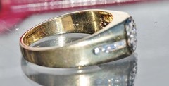 18k yellow gold ring 0.70ct natural diamond sz 11.75 vintage handmade 8.85g