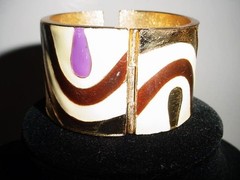 MID CENTURY ORIGINAL SIGNED LANVIN PARIS RUNWAY HAUTE COUTURE BRACELET XLNT!