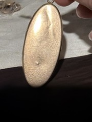Antique 18g W&H 14k Gold Filled Huge Oval Locket Repousse Guilloche Rose Pendant