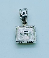 Vintage unique style Two Tone square shape Pendant charm fashion jewelry