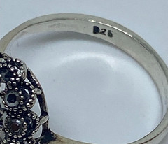 Vintage rings, silver 925, size 8.25 Weight 2.28 g. Women’s jewelry.