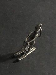 VTG Beau 925 Sterling Silver Water Ski Woman Necklace Pendant/Bracelet Charm