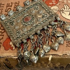 Vintage Tribal Silver Alloy Talisman Pendant Nomadic Amulet Dangle Charm