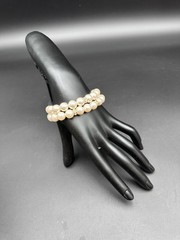 VINTAGE MARVELLA 2 STRAND FAUX PEARLS 7″ BRACELET