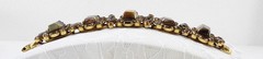 Vintage Delizza & Elster JULIANA Topaz Givré Glass & Rhinestone 5-Link Bracelet