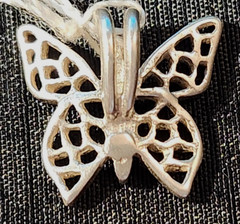 Vintage Sterling Silver LITTLE BUTTERFLY #15 Charm for a Bracelet, 1.03g, 1/2 in