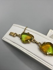 Designer SIGNED Vintage Judy Lee Crystal Bracelet & Clip On Earrings Set
