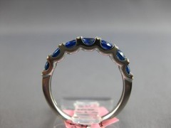 .99CT DIAMOND & AAA SAPPHIRE 14KT WHITE GOLD 3D 7 STONE CHANNEL ANNIVERSARY RING