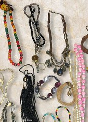 55 Pc Mixed Costume Jewelry Lot Necklaces Bracelets Signed Trifari AE Gwen Boho