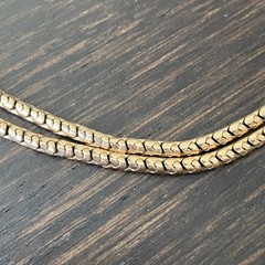 1/20 12K Gold Filled Double-Strand Snake? Chain Choker Approx 15.5″L & 41g