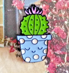 Kawaii Cactus Enamel Pin Set – Cute Pastel Succulent Plants – Desert Aesthetic