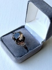 Vintage Sterling Silver Smoky Quartz Crystal Ring Size 7