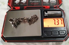 Vintage 7″ Sterling Silver HEART Bracelet Heart Chain Link Tennis Bracelet 925