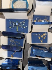 30- New In Box Vintage Avon jewelry Earrings Necklaces Bracelets Rings Pins