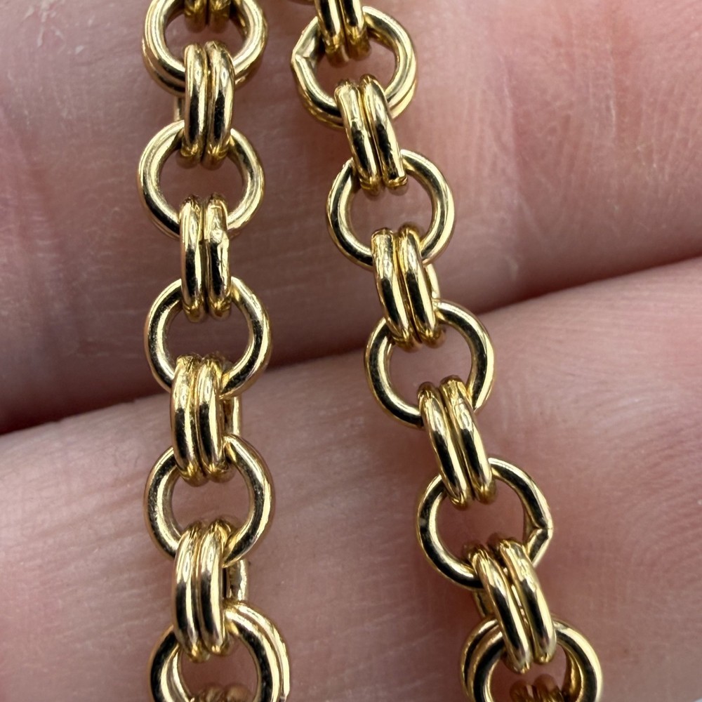 Vintage Monet Necklace Rolo Chain Gold Tone 28”