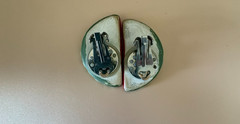 Flying Colors Watermelon Ceramic Vintage Necklace And Clip Earrings ds20