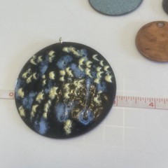 Vintage Lot Of 12 Enameled Copper Pendants