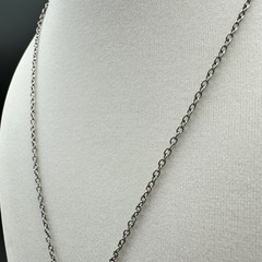 Vintage Rhinestone Silver-Tone Fashion Rare Filigree Square Pendant Necklace