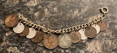 Vintage 1940s & 1950s Coin Bracelet