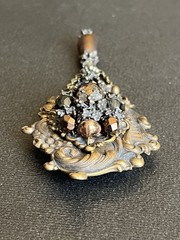 Vintage Rare Victorian style signed Maya Evangelista smoky topaz 1950-1960