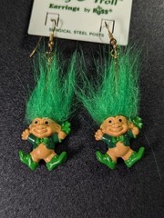 Vintage Russ Patty O’ Troll Saint Patrick’s Day Earring Set Unused