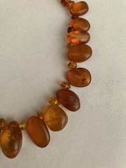 Vintage Russian Amber adjustable length necklace 14 to 16 inches