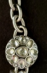 LUCKY BRAND Vintage Necklace Pewtertoned Metal with Semi-precious Stone Accents