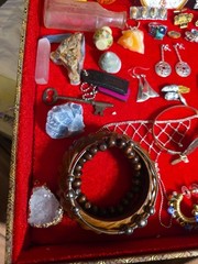 Estate Stunning Jewelry Box With Over 40 Pieces Some Sterling Silver Gold Fill