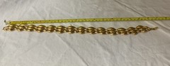 Vintage Napier 16.5” Thick Gold Tone Mesh Link Necklace Statement Choker Collar