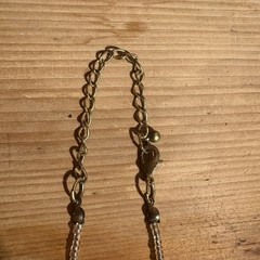 Boho Vintage Beaded Necklace Rose Quartz Tiger Eye Glass Brass Pendant Handmade
