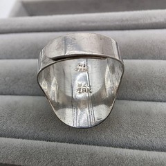 Zuni Silver Ring Kachina Turquoise Silver Free Size Vintage