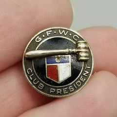 Vintage 10k G.F.W.C Club President Pin 3 Grams, General Federation Women’s Clubs