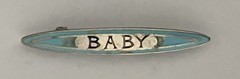 1915 silver h’marked Baby brooch pin, 45mm wide