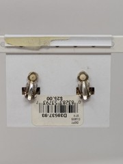 Vintage Alfred Dunner Crystal Clip-On Earrings Silver Tone Nickel Free USA
