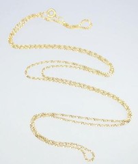 Pretty Vintage 24” Solid 18K Yellow Gold 1mm Square Belcher Chain Necklace 4.7g