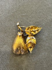 Vintage Lot of 4 Jomaz Joseph Mazer Brooches 3 Butterflies & 1 Pear