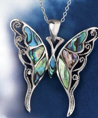 Good Fortune Sterling 925 Butterfly Pendant & 18” Chain