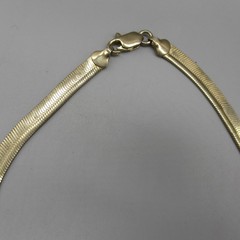 Vintage Flat Chain Necklace Gold Tone Classic 24 Inch