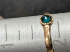 Antique 10k Gold Childs Ring -Stone Is Scratched & Original Box 0.5 Grams