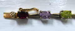 FAS Gold Over 925 Sterling Silver Multi-Gemstone Bracelet