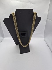 Long Gold Tone chain necklace Vintage Flapper style often worn double 56in