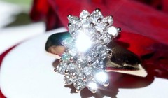 14k yellow gold ring 1.00ct natural diamond cocktail sz 5 vintage handmade 4gr