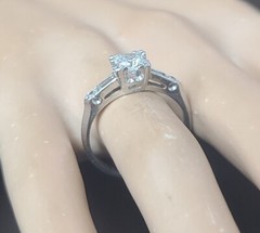 Vintage Platinum Engagement Ring 0.80CT.Natural Euro Cut Diamond Circ 1930’s