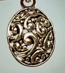 3 Piece VINTAGE Bali Brighton Silver Plated Filigree Necklace Earring Set