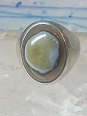 Agate Ring Wm Wheeler Ring band sterling silver size 9.50 women men