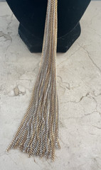 Vintage Les Bernard Sterling 925 Gold & Silver Multi Chain Elegant Necklace 16″