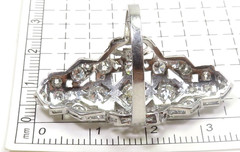 Antique Art Deco Dinner Engagement 1920’s Platinum Ring Size 7.5 UK-O1/2 EGL USA